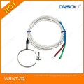 Armored thermocouple with forced tube